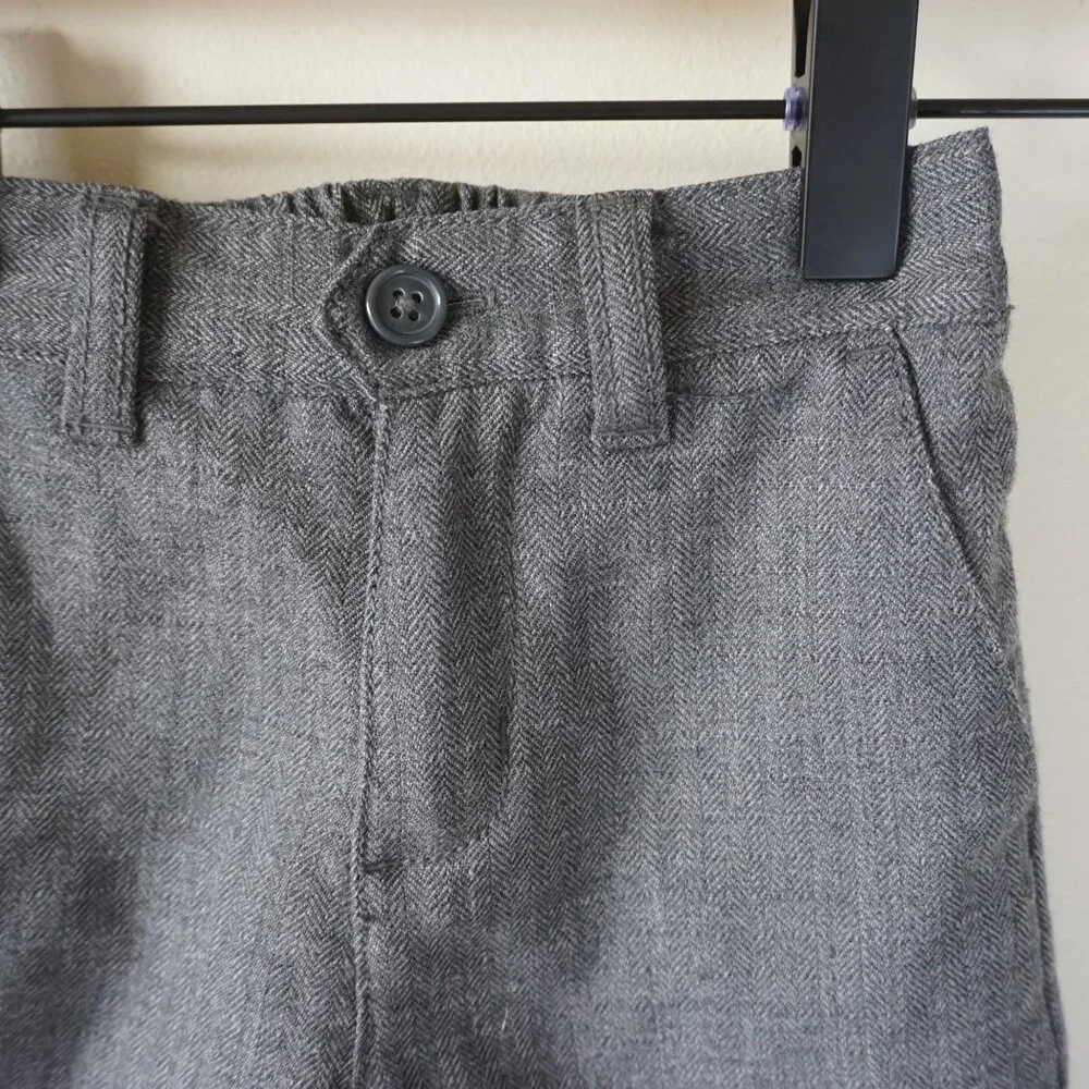 Janie‎ and Jack Wool Herringbone Trouser Pants Gray Special Occasion Baby 12-18m